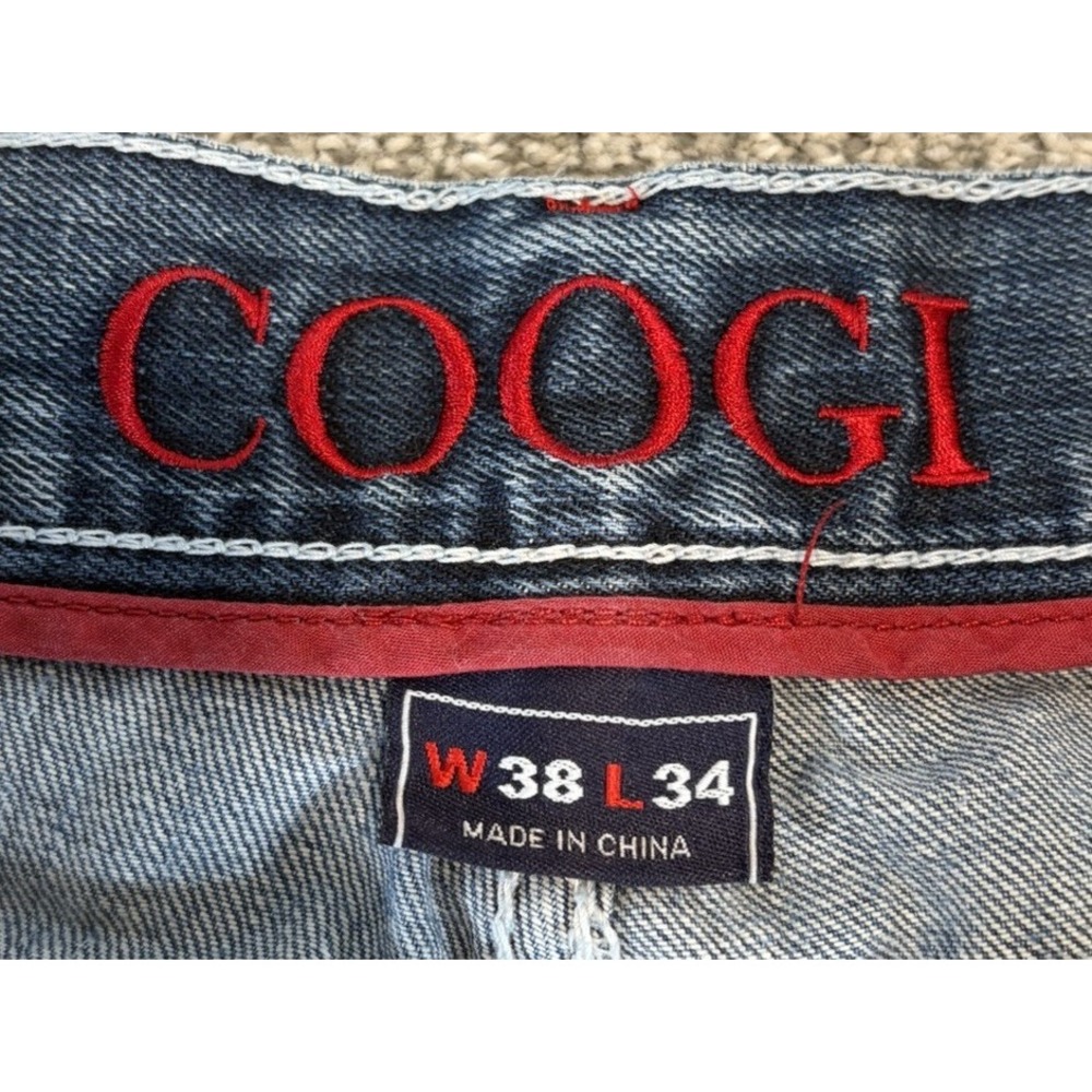 Coogi Mens Jeans 38x34* Y2K Baggy Loose Embroidered Hip Hop Streetwear 90s - Picture 3 of 13